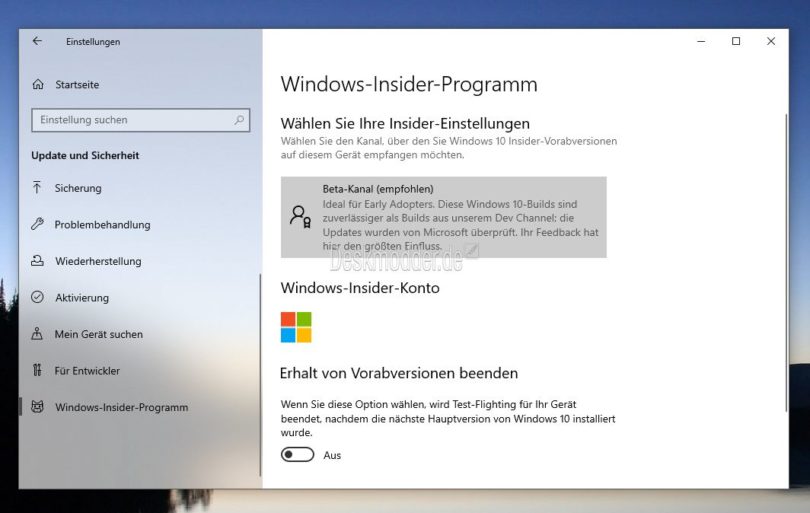 Windows 10 Welche Insider Version ist für mich die beste Version Deskmodder.de