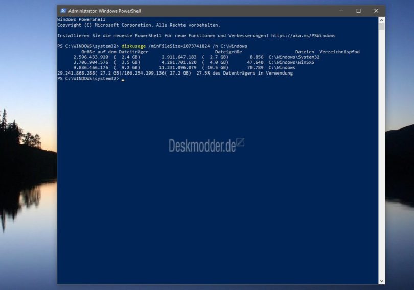 treesize powershell