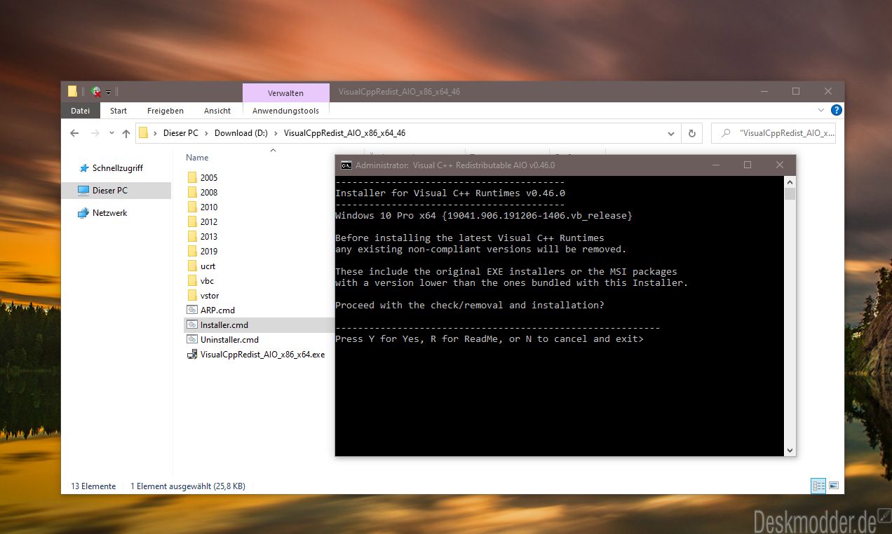 Visual C Redistributable Runtimes Aktualisieren Mit Der Visualcppredist Aio Deskmodder De