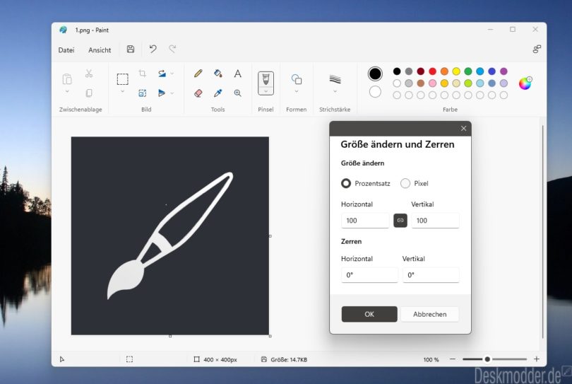 Windows 11 Paint App mit verbesserten Dialogfenstern und mehr [Update] Deskmodder.de