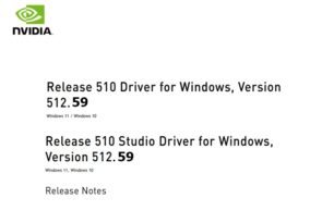 GeForce und Studio Treiber 512.59 stehen zum Download bereit