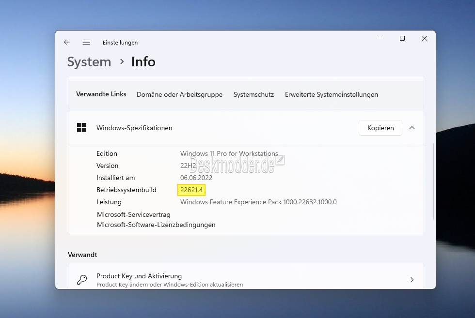 KB5015207 Windows 11 22621.4 [Manueller Download] als zweites Update für  die Windows 11 22H2 