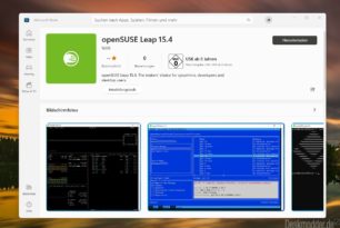 openSUSE Leap 15.4 im Microsoft Store für WSL