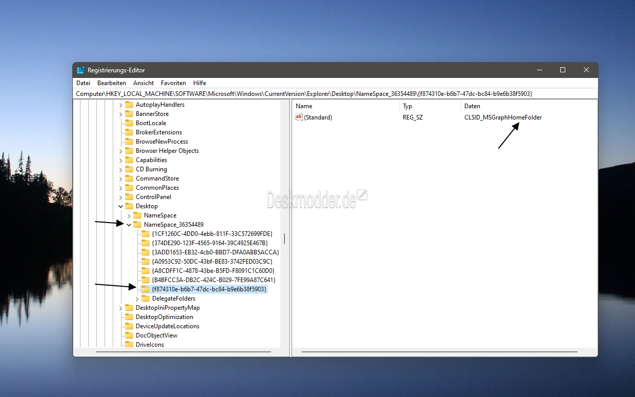 Start Icon (Haus) auf dem Desktop nach Neuinstallation der Windows 11