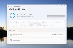 KB5016322 Windows 11 25151.1010 [Manueller Download] wieder als kleines Update im Dev-Kanal