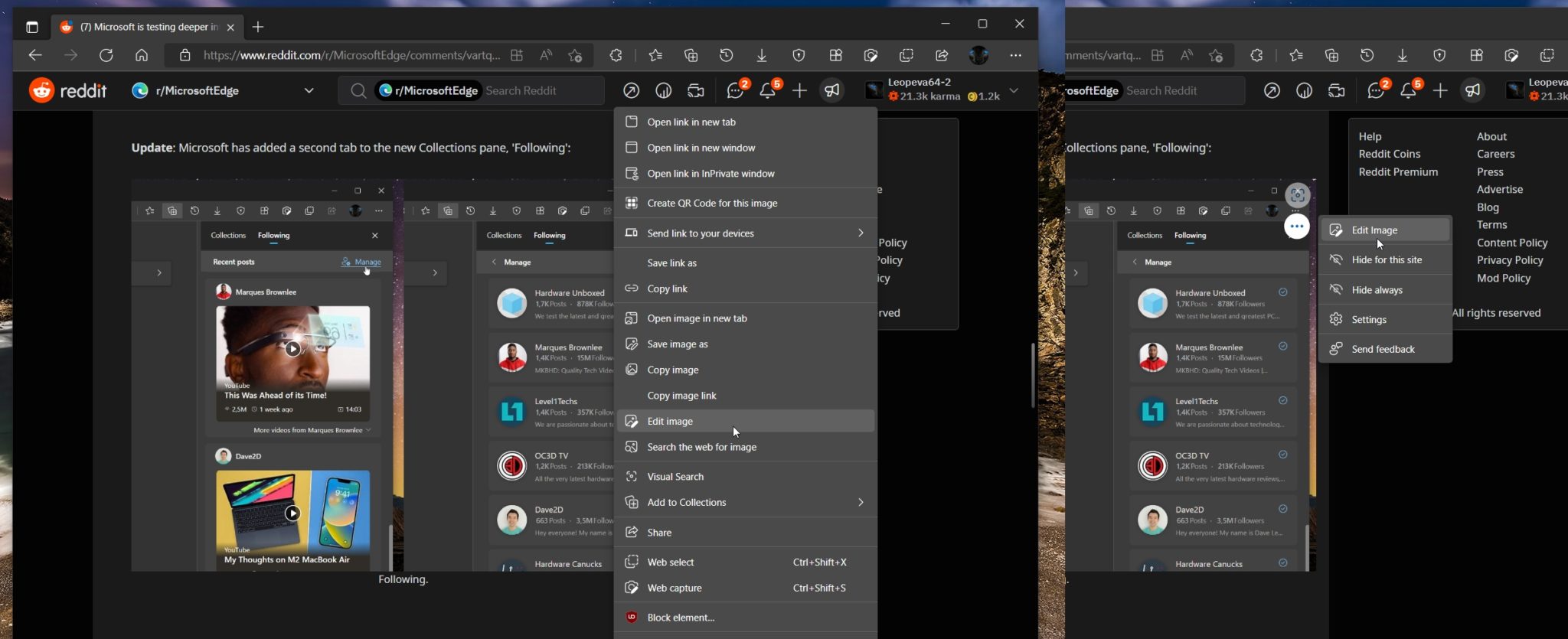 Microsoft Edge BildEditor im Browser wird getestet Schnell mal ein