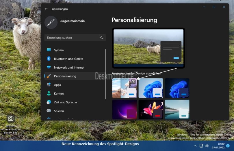 Windows 11 Windows Spotlight funktioniert und erhält eine