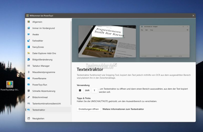 PowerToys 0.62.0 mit Bildschirmlineal (Screen Ruler), Quick Accent und