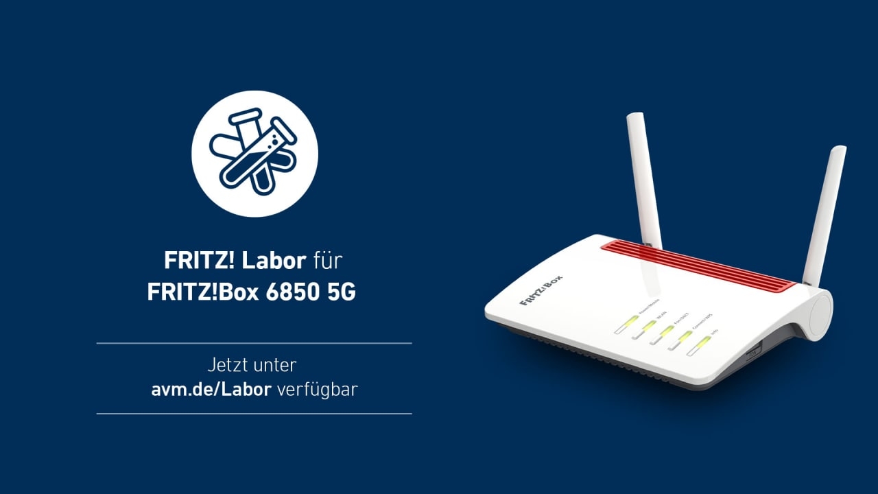 Update 5G Labor 6850 mit FRITZ!Box einem