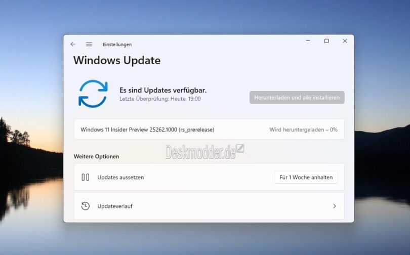 Windows 11 25262 Neue Insider Build im DevKanal + SDK, ADK etc als ISO Deskmodder.de