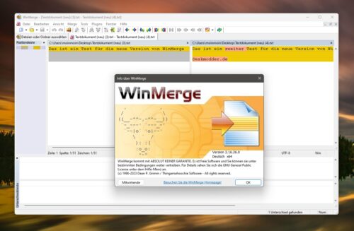 WinMerge 2.16.26 als neue finale /stable Version erschienen