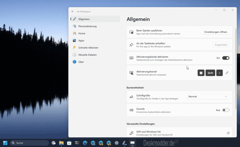 Ink Workspace 2.0 als Startmenü-Ersatz für Windows 11 oder 10 ...