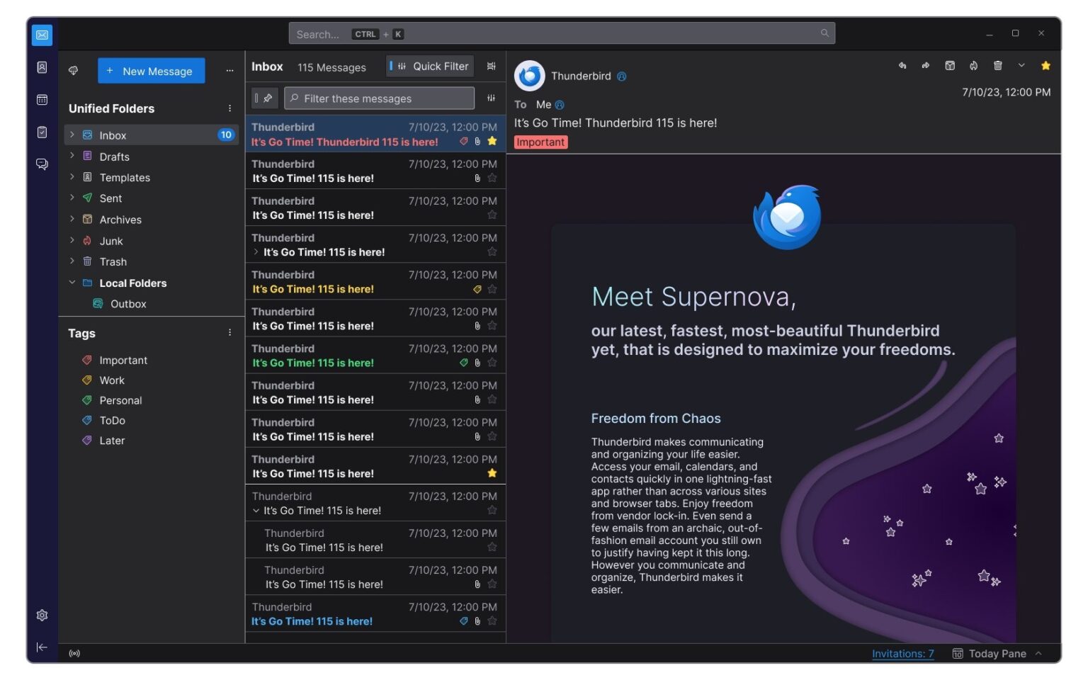 Thunderbird 115 (Supernova) final ist da - Deskmodder.de