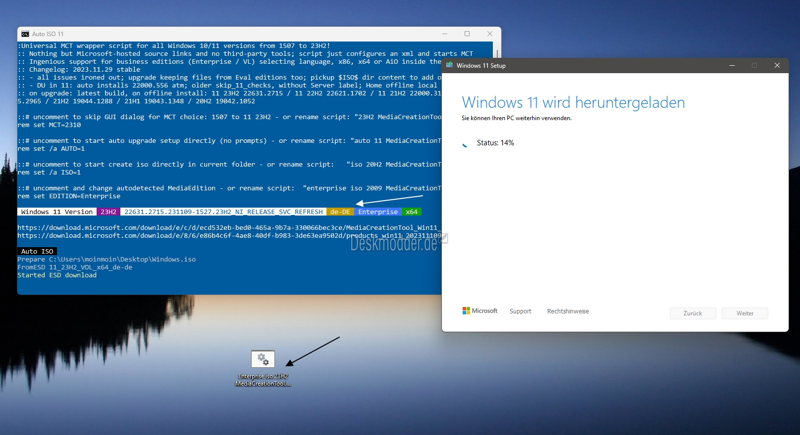 Universal MediaCreationTool (MediaCreationTool.bat) lädt jetzt auch die Windows  11 23H2 und Windows 10 22H2 