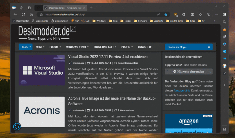Microsoft Edge Split Screen (split window) via drag & drop is coming ...