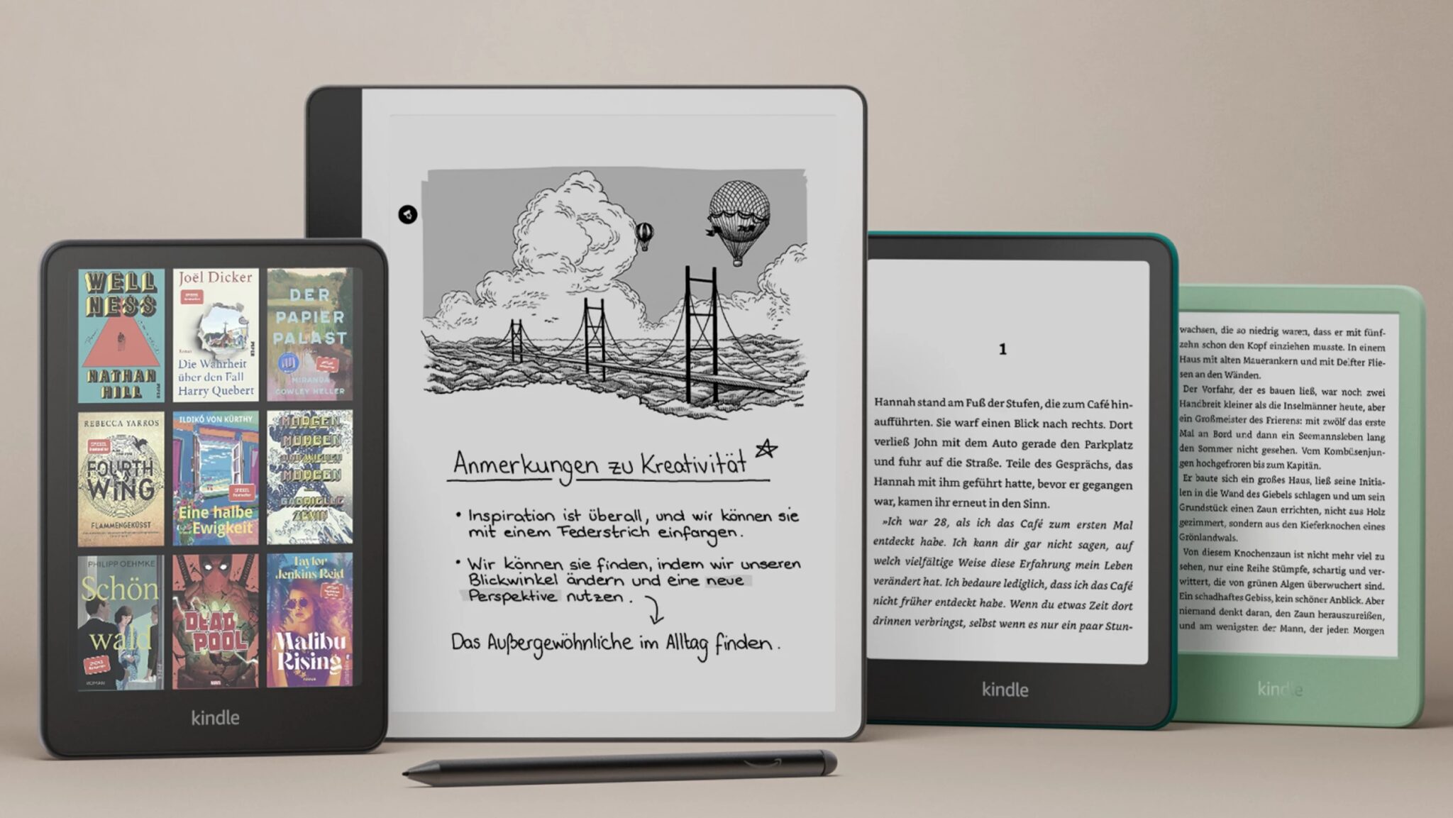 Neues AmazonKindleLineup jetzt mit Farbdisplay