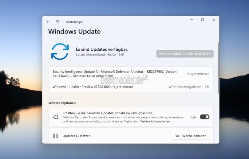 Windows 11 27802 im Canary Kanal (endlich) erschienen - Deskmodder.de