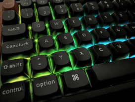 Die Beleuchtung der Keychron K2 HE ist gut sichtbar