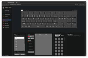 Der Keychron Launcher in Google Chrome mit den Einstellungsmöglichkeiten für die C2 Pro 8K