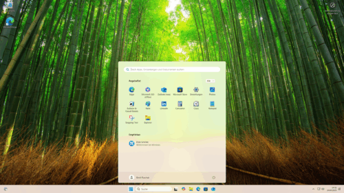 Der Desktop nach der Ersteinrichtung des NiPoGi Hyper H2