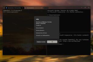 Windows Terminal 1.24.3504.0 und 1.23.13503.0 mit der „Korrektur lästiger Fehler“ Windows Terminal 1.24.3504.0 und 1.23.13503.0 mit der „Korrektur lästiger Fehler“