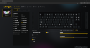 Die Website "hator.io" mit der Konfiguration einer