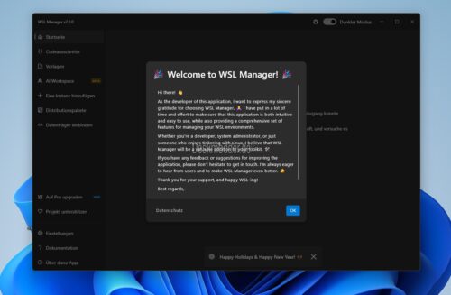WSL Distro Manager 2.0 mit großen Veränderungen – Läuft jetzt auch unter...
