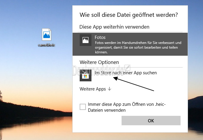 Datei:Wie soll diese Datei geoeffnet werden Store entfernen Windows 10-1.jpg