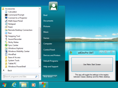 Windows 8 start menu toggle by solo dev.png