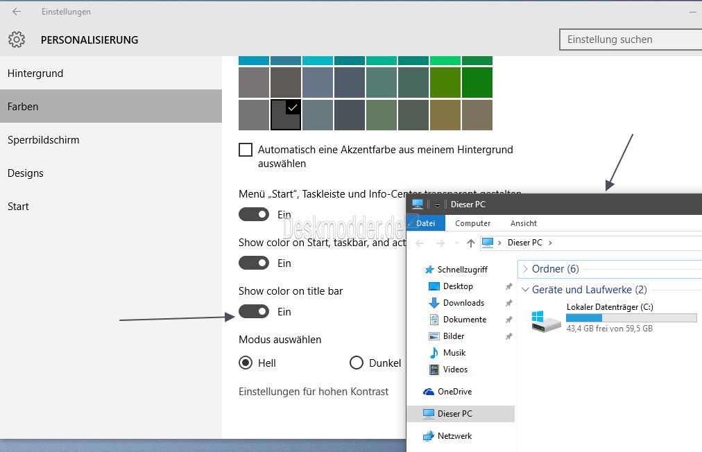 Datei farbe rahmen titelleiste windows 10 aendern jpg deskmodder wiki