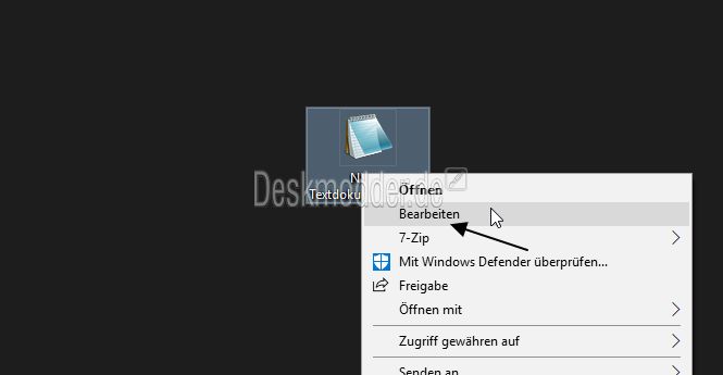 Datei:Kontextmenue Bearbeiten Textdateien aendern Windows 10 001.jpg