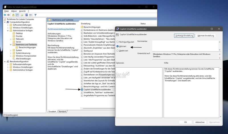 Datei:Copilot in Windows 11 deaktivieren 001.jpg