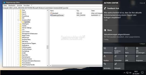 Windows 10 Store öffnet Sich Und Schliesst Gleich Wieder Info-Center manuell und nicht automatisch schließen Windows 10