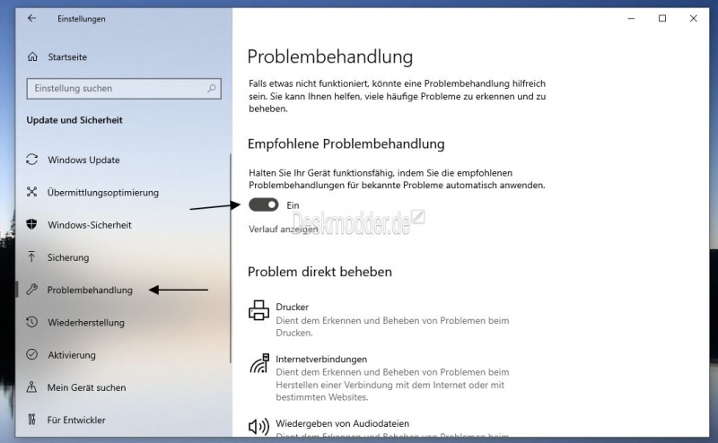 Datei:Automatische Problembehandlung deaktivieren Windows 10.jpg