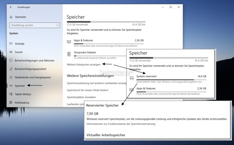 Datei:Reservierter Speicher in den Einstellungen Windows 10.jpg