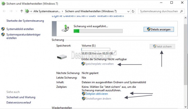 Sichern Und Wiederherstellen Windows 10 Interner Fehler www.deskmodder.de