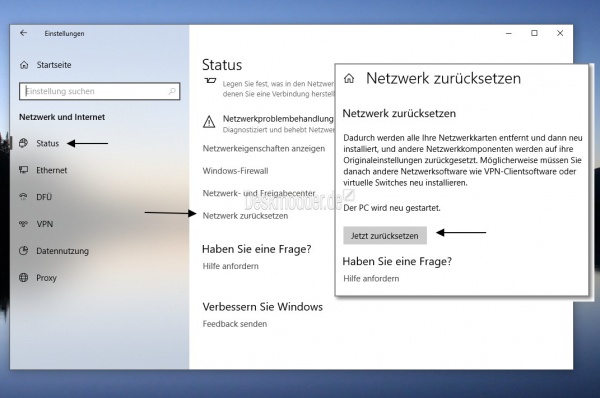 Netzwerkverbindung -adapter reparieren zurücksetzen Windows 11 und 10 ...