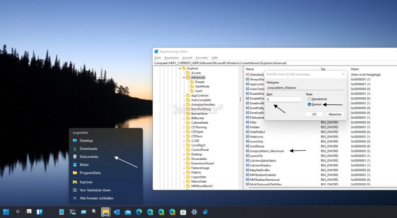 Datei:Angeheftet Haeufig verwendet Anzahl erhoehen verringern Windows 11 002.jpg