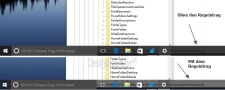 Farbe der Taskleiste und der Taskleistenicons ändern Windows 10